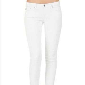AG jeans ‘the stilt’ sateen cigarette jean - white